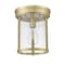 Z-Lite Thayer Flush Mount, 1-Light, 9.25 In.W x 11 In.H, Luxe Gold/Clear 742F9-LG - alternate 4